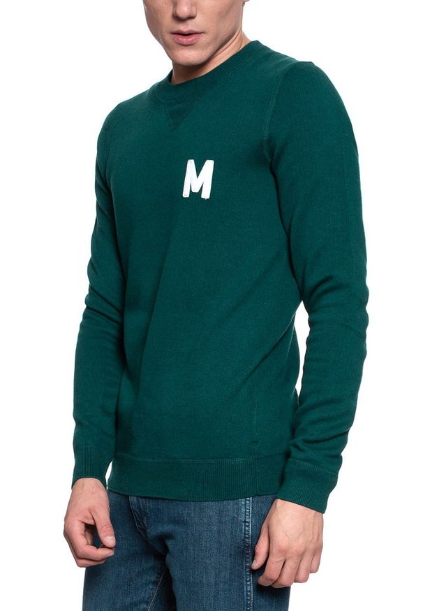 Mustang - MUSTANG Emil C Jumper MĘSKI SWETER KLASYCZNY DEEP TEAL 1008650 6433. Styl: klasyczny