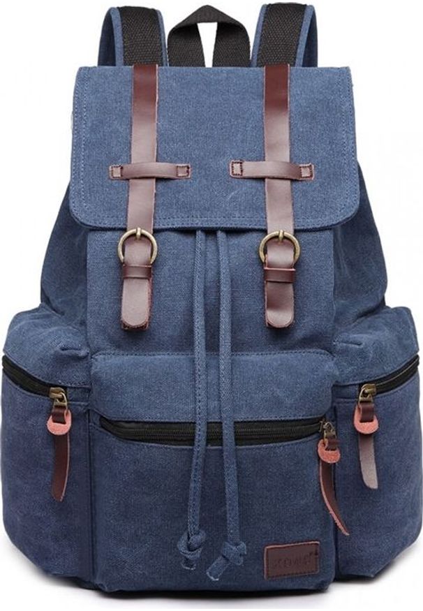 Kono Plecak miejski damski niebieski KN34. Kolor: niebieski