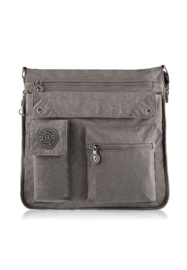 BAG STREET - Raportówka szara BAGSTREET SP-05-GR. Kolor: szary. Styl: street. Rodzaj torebki: na ramię