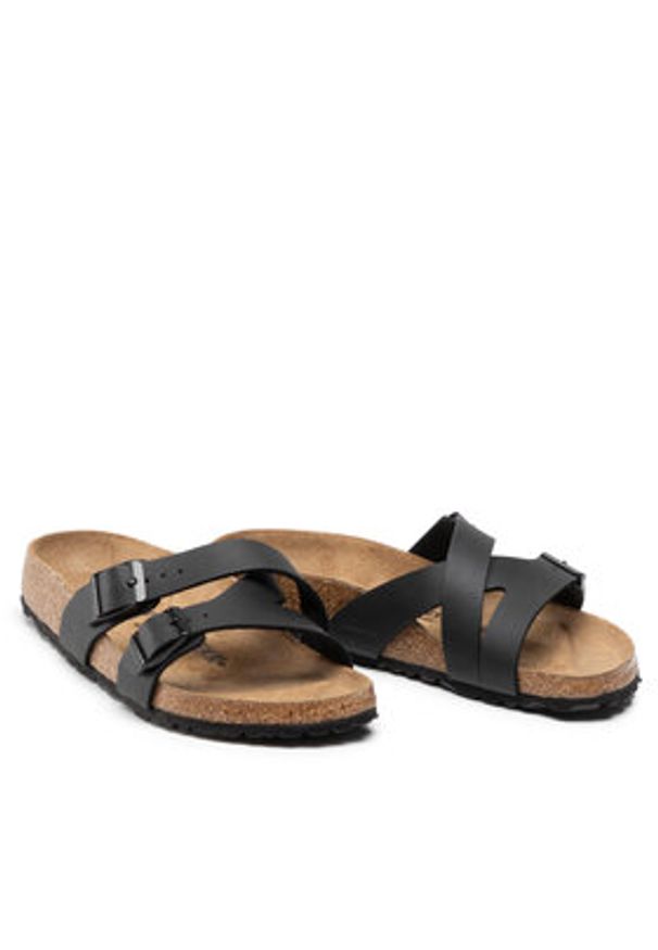 Birkenstock Klapki Yao Balance 1016687 Czarny. Kolor: czarny. Materiał: skóra
