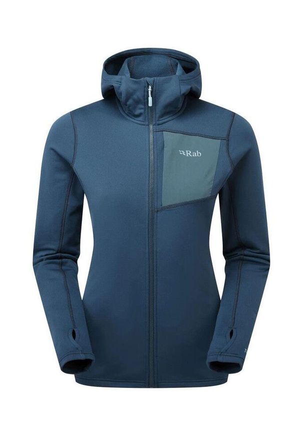 Bluza z kapturem damska Rab Superflux Hoody. Typ kołnierza: kaptur. Kolor: niebieski