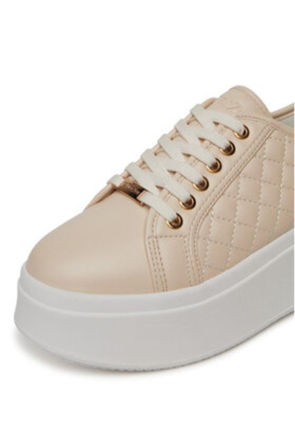 DeeZee Sneakersy AM25237 Beżowy. Kolor: beżowy. Materiał: skóra