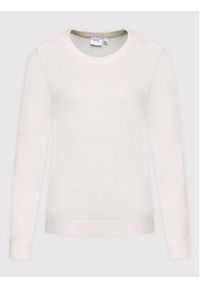 Vila Sweter Ril 14054177 Biały Regular Fit. Kolor: biały. Materiał: wiskoza #3