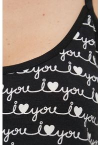 Calvin Klein Underwear piżama damska kolor czarny. Kolor: czarny. Materiał: dzianina #6