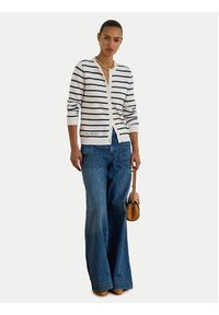 Lauren Ralph Lauren - LAUREN RALPH LAUREN Kardigan 200P03495001 Biały Slim Fit. Kolor: biały. Materiał: bawełna #4