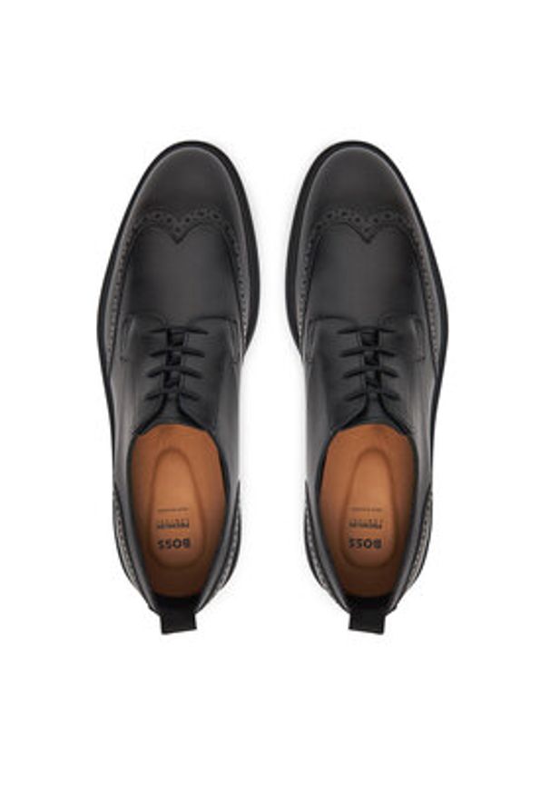 BOSS Półbuty Calev 50552549 Czarny. Kolor: czarny. Materiał: skóra