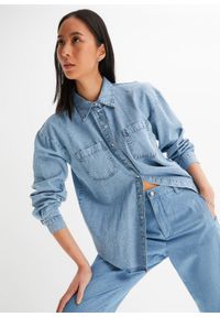 bonprix - Koszula dżinsowa, oversized. Kolor: niebieski #1