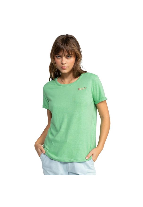 Roxy - Koszulka dla Kobiety SATURDAZE Zielony. Kolor: zielony. Materiał: poliester, bawełna. Wzór: nadruk