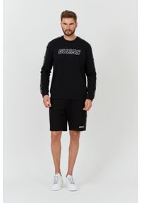 Guess - GUESS Czarna męska bluza z lampasami Arlo, Rozmiar XXL. Kolor: czarny