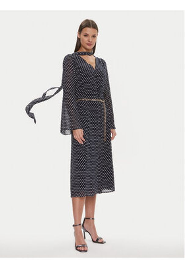 MICHAEL Michael Kors Sukienka codzienna MR4825DBT9 Granatowy Regular Fit. Okazja: na co dzień. Kolor: niebieski. Materiał: syntetyk. Typ sukienki: proste. Styl: casual