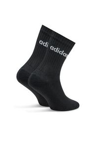 Adidas - adidas Skarpety długie Linear Crew Cushioned Socks 3 Pairs IC1301 Czarny. Kolor: czarny. Materiał: bawełna #3