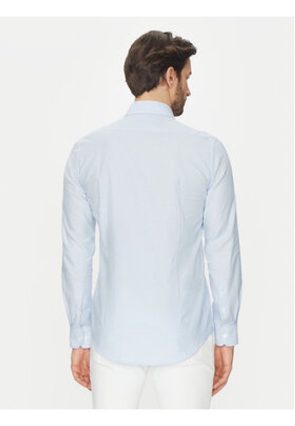 Michael Kors Koszula MK0DS01408 Błękitny Slim Fit. Kolor: niebieski. Materiał: bawełna