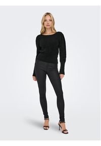only - ONLY Sweter Lella 15260678 Czarny Slim Fit. Kolor: czarny. Materiał: syntetyk #5