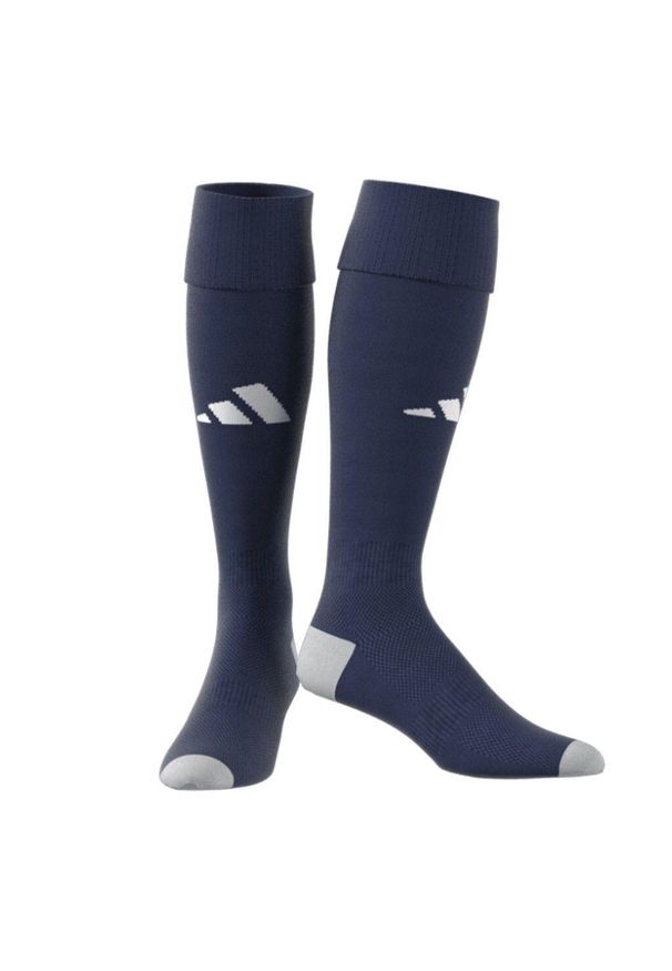 Getry piłkarskie Adidas Milano 23. Kolor: niebieski. Materiał: elastan, poliester. Sport: piłka nożna