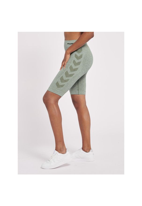 Bezszwowe spodenki kolarskie dla kobiet Hummel CI. Kolor: wielokolorowy, fioletowy, zielony. Materiał: materiał. Sport: kolarstwo