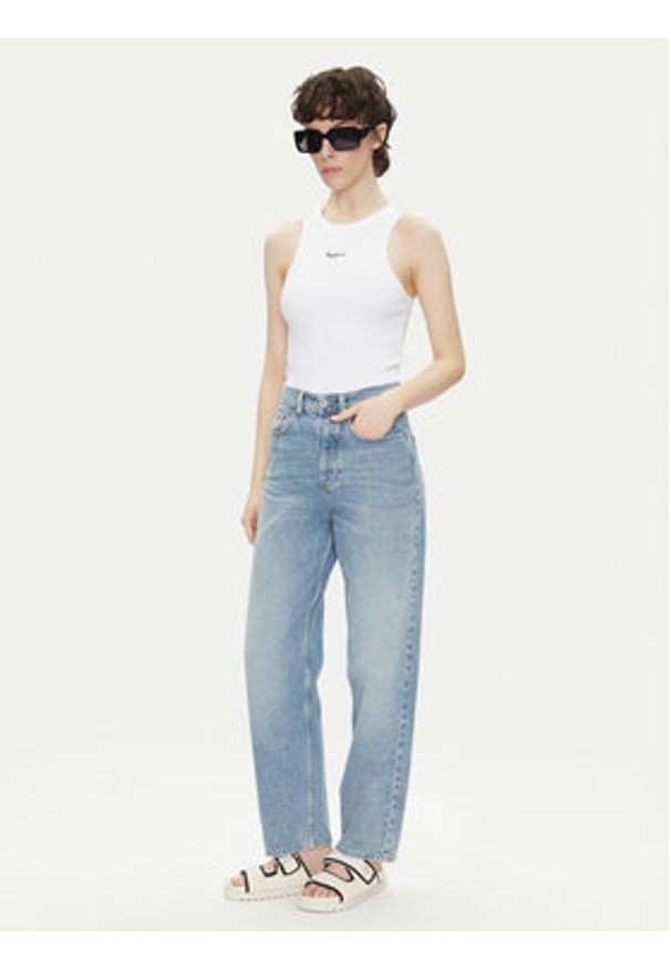 Pepe Jeans Jeansy PL204739 Niebieski Loose Fit. Kolor: niebieski