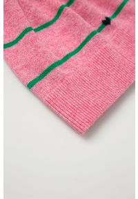 Polo Ralph Lauren - Czapka. Kolor: różowy. Materiał: wełna, dzianina #3