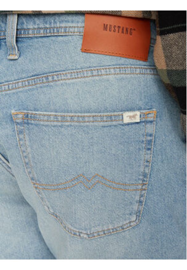 Mustang Jeansy Denver 1015136 Niebieski Straight Fit. Kolor: niebieski