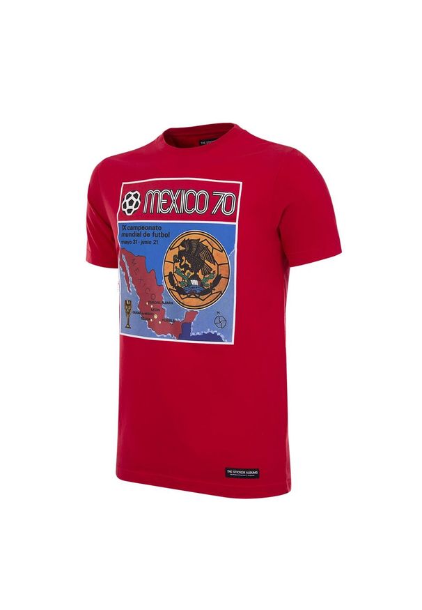 COPA FOOTBALL - Koszulka dla dorosłych - Panini FIFA Mistrzostwa Świata Meksyk 1970 - Czerwony. Kolor: czerwony. Sport: piłka nożna