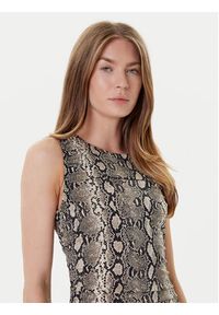 MICHAEL Michael Kors Sukienka koktajlowa MT58319HMC Beżowy Slim Fit. Kolor: beżowy. Materiał: wiskoza. Styl: wizytowy #4