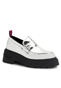 Tommy Jeans Loafersy Tjw Chunky Metallic EN0EN02321 Srebrny. Kolor: srebrny. Materiał: skóra