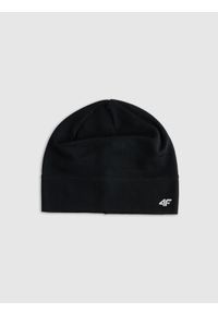 4f - 4F Czapka z wełny merino uniseks - czarna L/XL. Kolor: czarny. Materiał: wełna. Styl: klasyczny, casual #1