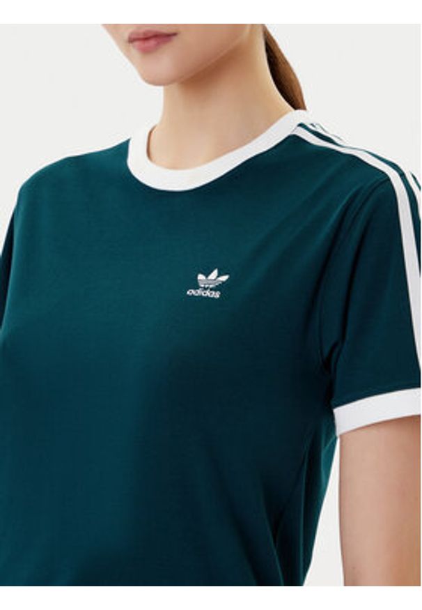 Adidas - adidas T-Shirt 3-Stripes JY4855 Zielony Regular Fit. Kolor: zielony. Materiał: bawełna