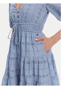 Pepe Jeans Sukienka letnia Day PL953694 Błękitny Regular Fit. Kolor: niebieski. Materiał: bawełna. Sezon: lato