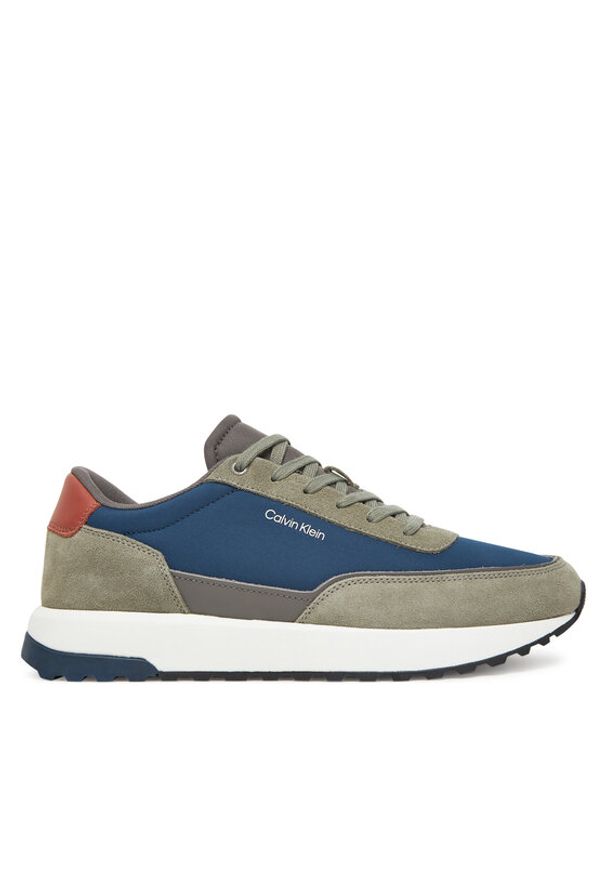 Calvin Klein Sneakersy Low Top Lace Up Repreve Mix HM0HM01714 Zielony. Kolor: zielony. Materiał: skóra