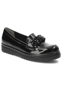 Czarne Półbuty Armodo Skórzane Eleganckie Buty. Kolor: czarny. Materiał: skóra. Szerokość cholewki: normalna. Styl: elegancki