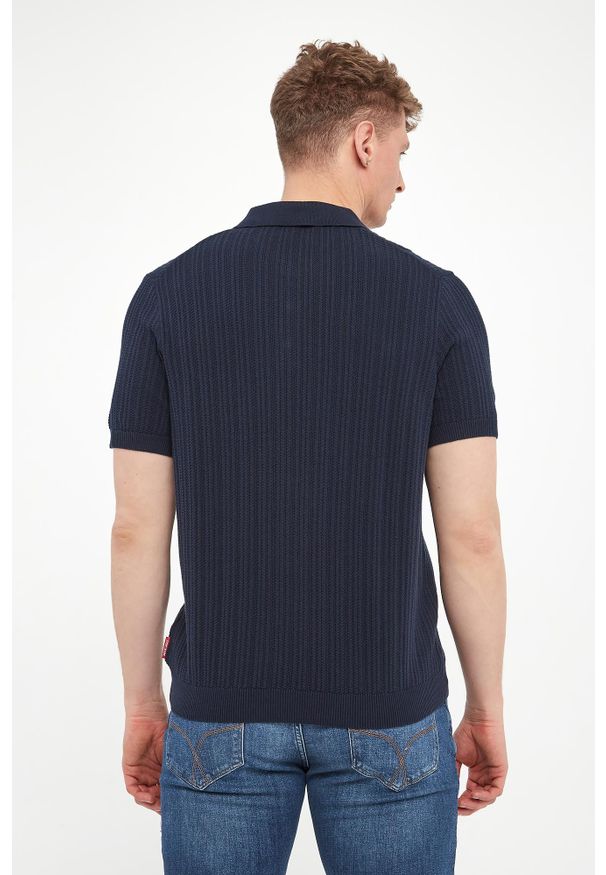 JOOP! Jeans - Polo męskie dzianinowe Colinor JOOP! JEANS. Typ kołnierza: polo. Materiał: dzianina