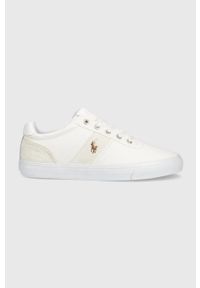 Polo Ralph Lauren tenisówki HANFORD kolor biały. Nosek buta: okrągły. Zapięcie: sznurówki. Kolor: biały. Materiał: guma