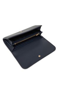 TOMMY HILFIGER - Tommy Hilfiger Duży Portfel Damski Th Flag Lrg Flap AW0AW17734 Granatowy. Kolor: niebieski. Materiał: skóra