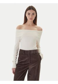 Kontatto Sweter 3M0813C Kremowy Regular Fit. Kolor: kremowy. Materiał: syntetyk #1