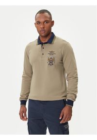 Aeronautica Militare Polo 252PO1896UP00173 Khaki Regular Fit. Typ kołnierza: polo. Kolor: brązowy. Materiał: bawełna #1