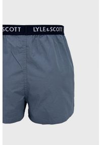Lyle & Scott Bokserki bawełniane (2-pack) kolor niebieski. Kolor: niebieski. Materiał: bawełna #2