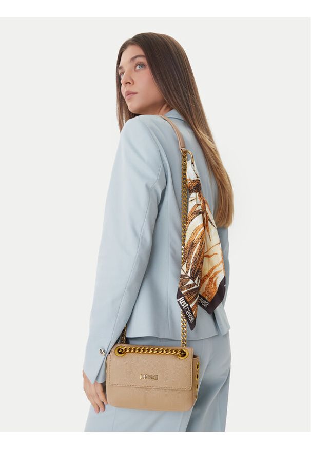 Just Cavalli Torebka 80RA4BF5 ZSB81 Beżowy. Kolor: beżowy. Materiał: skórzane