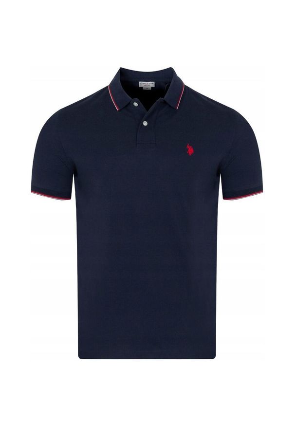 Koszulka polo dla mężczyzn U.S. Polo Assn.. Typ kołnierza: polo. Kolor: niebieski. Styl: klasyczny