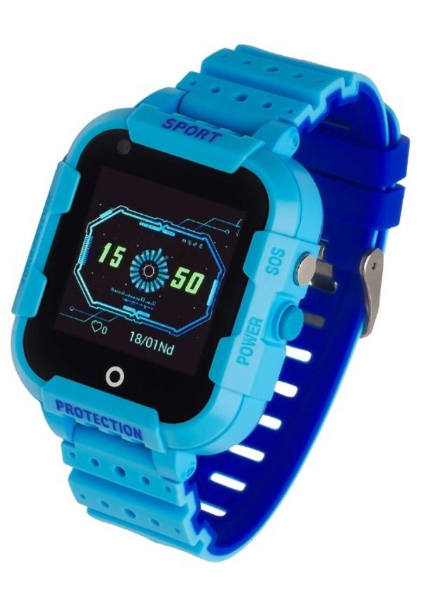 Niebieski zegarek GARETT smartwatch, wakacyjny