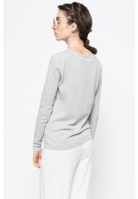 Vero Moda - Sweter. Kolor: szary. Materiał: bawełna, dzianina. Wzór: gładki #2
