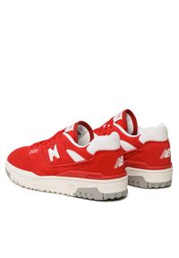 New Balance Sneakersy BB550VND Czerwony. Kolor: czerwony. Materiał: zamsz, skóra