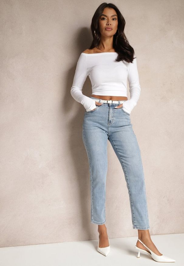 Renee - Jasnoniebieskie Jeansy High Waist Regular Fit Felindor. Okazja: na co dzień. Stan: podwyższony. Kolor: niebieski. Styl: klasyczny, casual, elegancki, sportowy