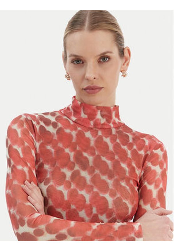 BARDOT - Bardot Bluzka Alba 60287TB Czerwony Slim Fit. Kolor: czerwony. Materiał: syntetyk