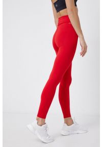 Calvin Klein Performance Legginsy damskie kolor czerwony z nadrukiem. Kolor: czerwony. Materiał: materiał. Wzór: nadruk #4