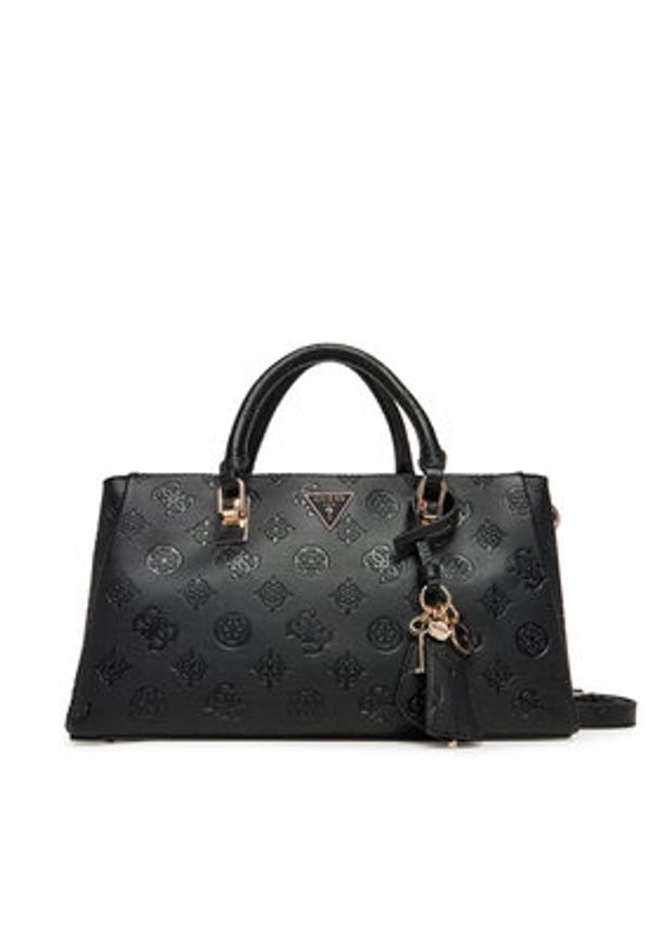 Guess Torebka Tisha HWPD77 64060 Czarny. Kolor: czarny. Materiał: skórzane