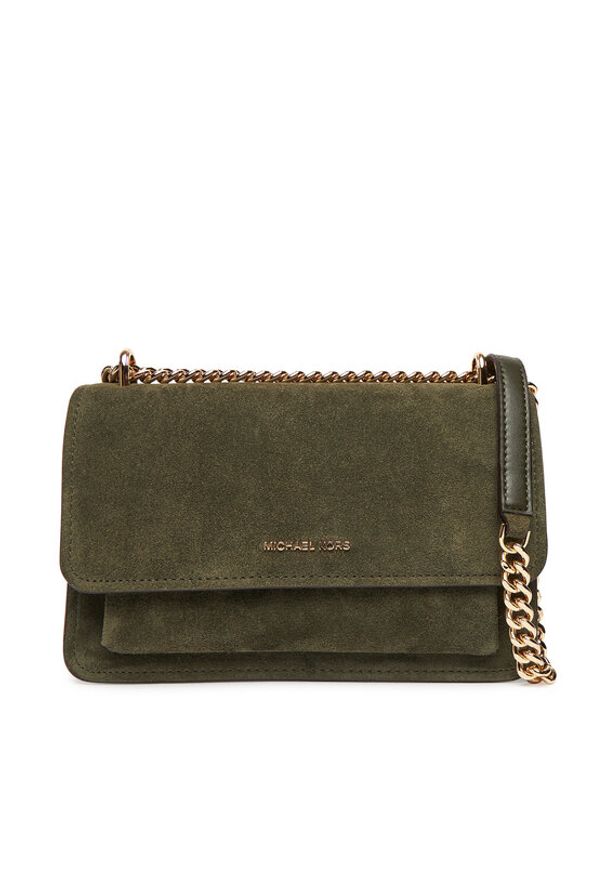 MICHAEL Michael Kors Torebka Claire 30F5GC7L3S Khaki. Kolor: brązowy. Materiał: skórzane, zamszowe