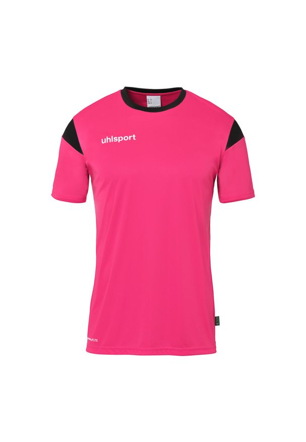 UHLSPORT - Koszulka dla dzieci Uhlsport Squad 27. Kolor: różowy, wielokolorowy, czarny. Materiał: jersey. Wzór: napisy, kolorowy. Sport: piłka nożna
