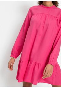Sukienka koszulowa TENCEL™ Lyocell bonprix różowy. Kolor: różowy. Materiał: lyocell. Typ sukienki: koszulowe #5