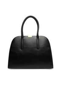 TOMMY HILFIGER - Tommy Hilfiger Torebka Iconic Leather Tote AW0AW18206 Czarny. Kolor: czarny. Materiał: skórzane