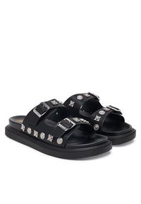 Just Cavalli Klapki 80QA3S92 ZPB91 Czarny. Kolor: czarny. Materiał: skóra #3